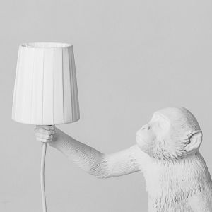 White Monkey Light Lamp Shade