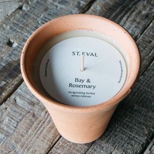Bay Leaf and Rosemary Potted Candle