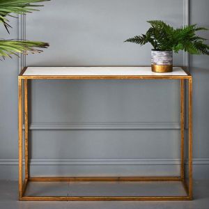 Odell Gold and Marble Console