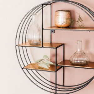 Round Copper Deco Shelf