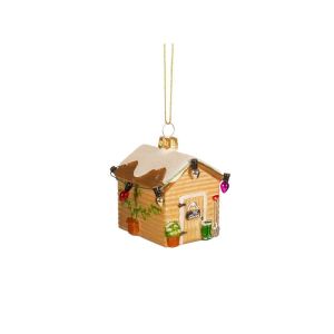 Shed with Lights Christmas Tree Decoration