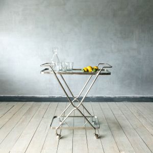 Silver Hourglass Drinks Trolley
