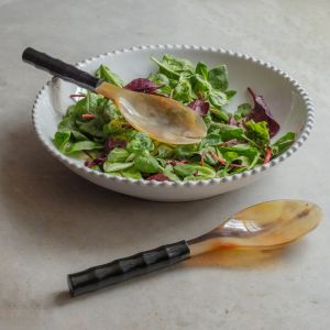 Horn and Resin Salad Servers