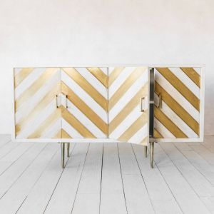 Nala Wood and Brass Sideboard
