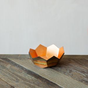 Gold and Copper Lotus Tea Light Holder