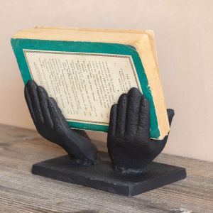 Hands Cast Iron Book Holder