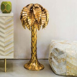 Gold Tropicana Palm Tree Floor Lamp