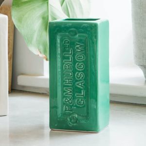 Green Glasgow Brick Vase