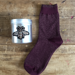 Tokyo Plum Socks in Insect Tin
