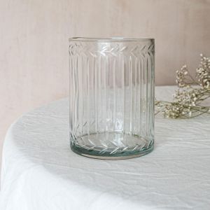 Glass Etched Vase