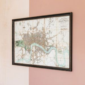 Framed River Thames Map
