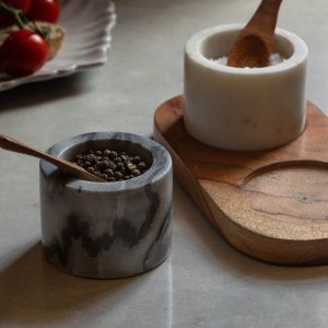 Salt and Pepper Bowl with Spoon