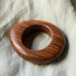 Set of Four Oval Wooden Napkin Rings