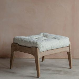 Dylan Chalk Boucle Footstool