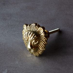 Gold Lion Head Knob