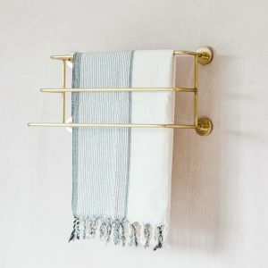 Trent Small Gold Mounted Towel Rack