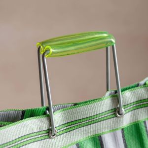 Green Stripe Recycled Shopping Bag