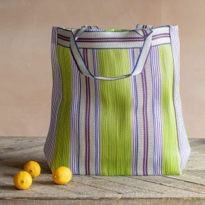 Green Stripe Recycled Tote Bag
