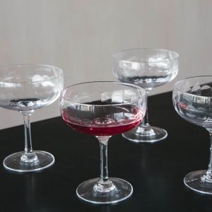 Set of Four Lens Cocktail Glasses