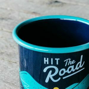 Hit The Road Enamel Mug