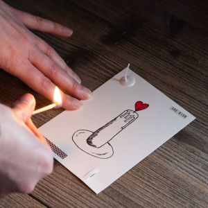 Love Candle Wish Card