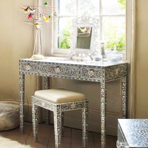 Maxi Grey Mother of Pearl Console Table