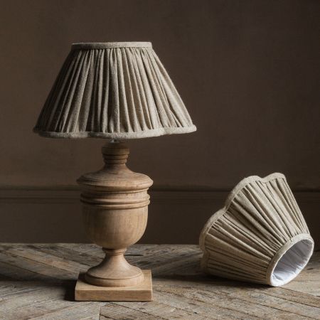 Natural Linen Scalloped Empire Lamp Shades