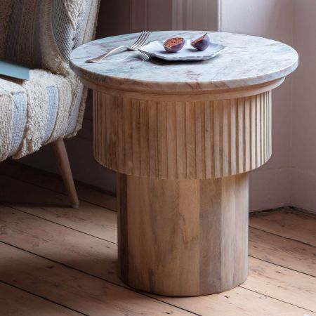Isla Round Marble Side Table