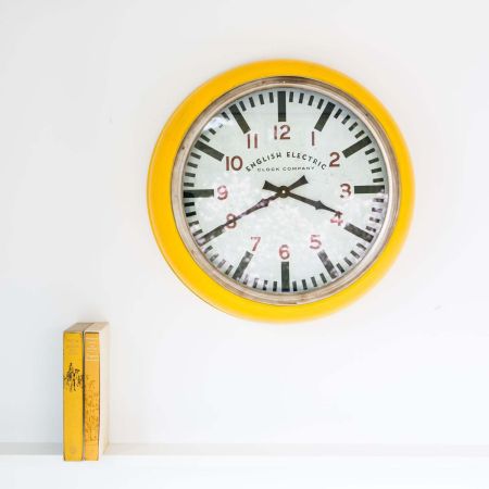 Large Yellow Wall Clock