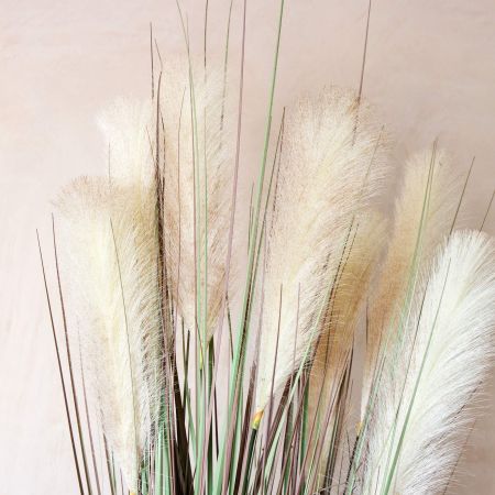Large Faux Onion Grass and Wheat Spray