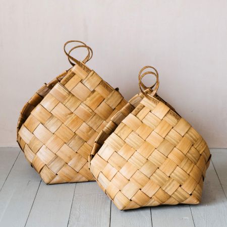 Set of Two Woven Baskets