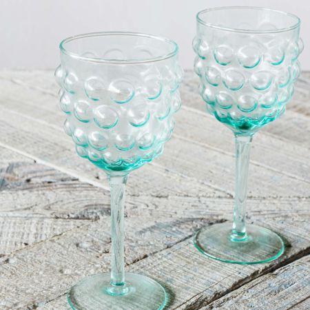 Set of Four Bubble Wine Glasses