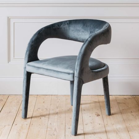 Margot Grey Curved Chair