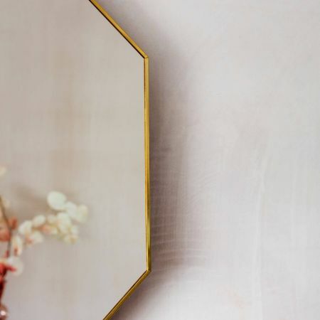 Gold Octagonal Mirror