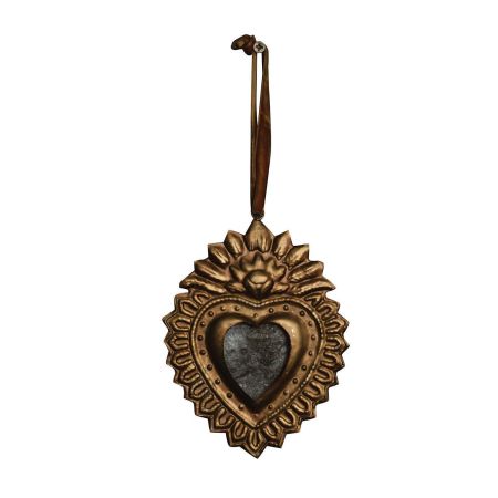 Hanging Heart Mirror Ornament