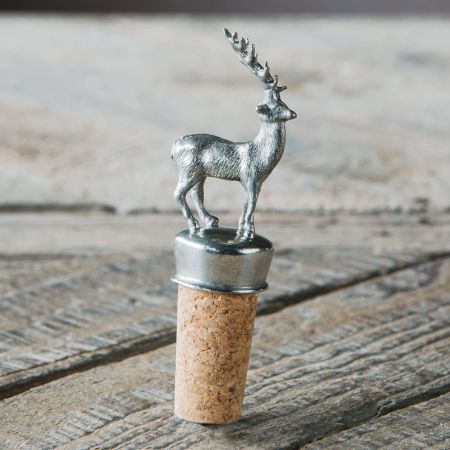 Pewter Deer Bottle Stopper