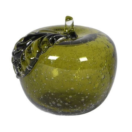 Green Glass Apple Ornament