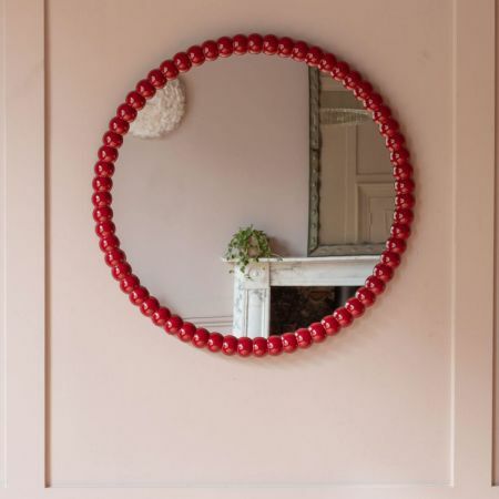 Freya Red Wall Mirror