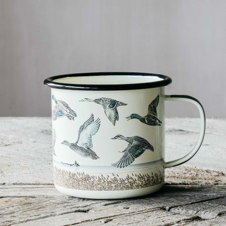 Flying Ducks Large Enamel Mug