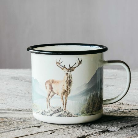Deer Large Enamel Mug
