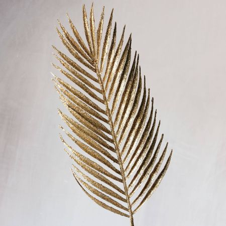 Gold Glitter Palm Leaf