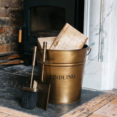 Brass Kindling Bucket