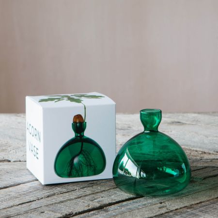 Green Acorn Vase