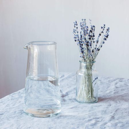 Clear Glass Water Pitcher 