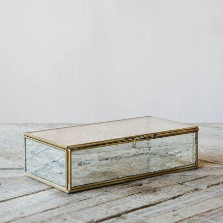 Antiqued Mirrored Box