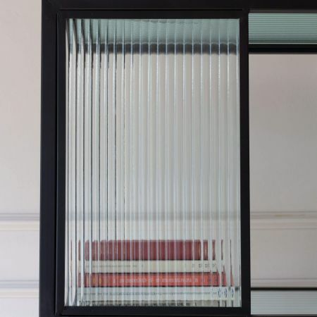 Levi Ribbed Glass Bookcase