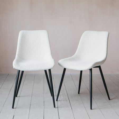 Set of Two Bouclé Novak Chairs