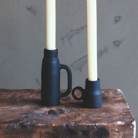 Matte Black Candle Holders