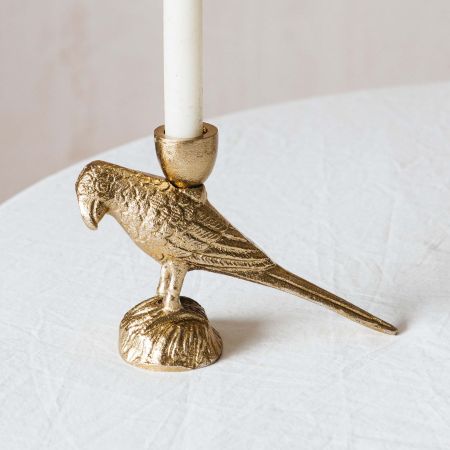 Gold Bird Candle Holder