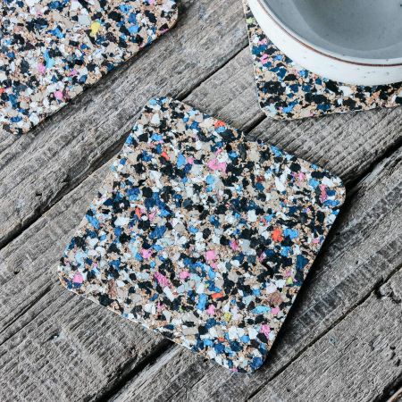 Set of Four Square Beach Clean Coasters
